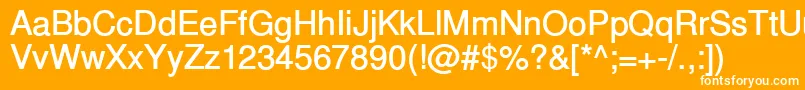 フォントInuktitutsskBold – オレンジの背景に白い文字