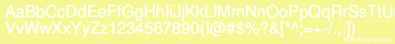 InuktitutsskBold Font – White Fonts on Yellow Background