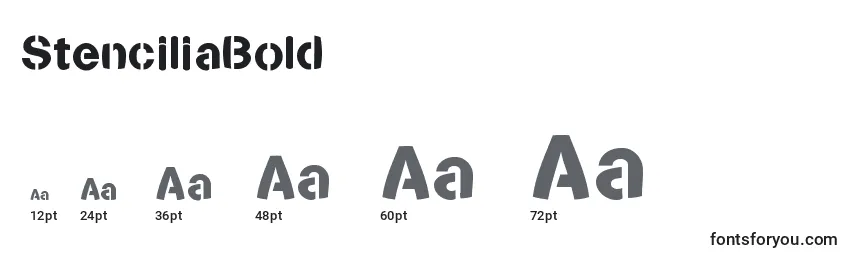 StenciliaBold Font Sizes