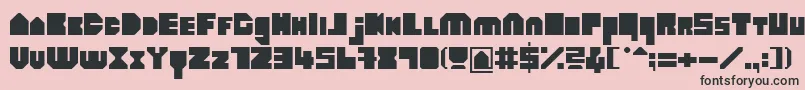 フォントHeavyloudedgeLine – ピンクの背景に黒い文字