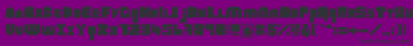 HeavyloudedgeLine-Schriftart – Schwarze Schriften auf violettem Hintergrund