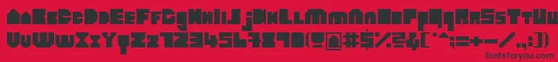 HeavyloudedgeLine Font – Black Fonts on Red Background