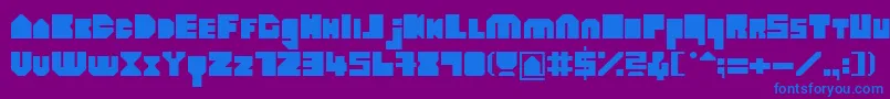 HeavyloudedgeLine Font – Blue Fonts on Purple Background