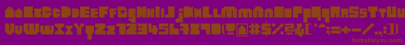 HeavyloudedgeLine-fontti – ruskeat fontit violetilla taustalla