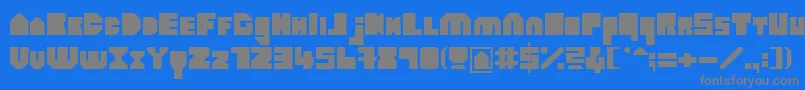 HeavyloudedgeLine-fontti – harmaat kirjasimet sinisellä taustalla