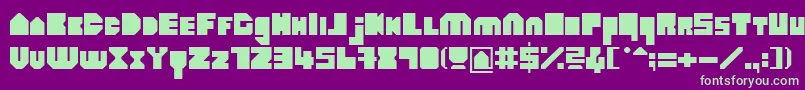HeavyloudedgeLine-fontti – vihreät fontit violetilla taustalla