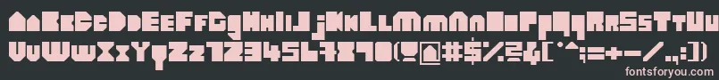 Шрифт HeavyloudedgeLine – розовые шрифты на чёрном фоне