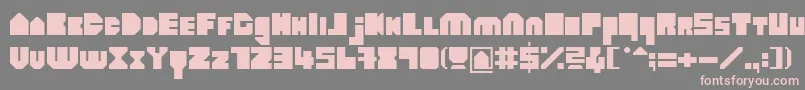 フォントHeavyloudedgeLine – 灰色の背景にピンクのフォント