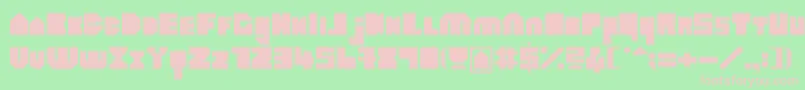 フォントHeavyloudedgeLine – 緑の背景にピンクのフォント