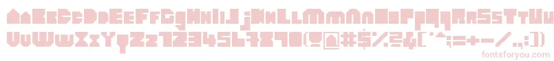 フォントHeavyloudedgeLine – 白い背景にピンクのフォント