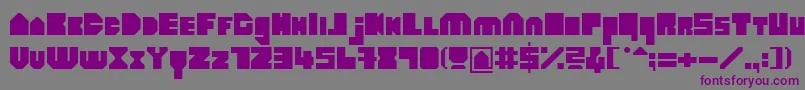 HeavyloudedgeLine Font – Purple Fonts on Gray Background