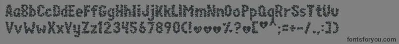 Paperhearts Font – Black Fonts on Gray Background