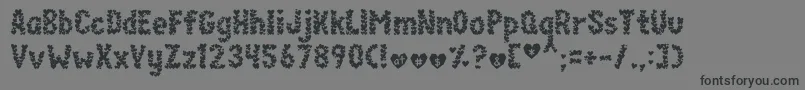 Paperhearts-Schriftart – Schwarze Schriften auf grauem Hintergrund