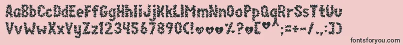 Paperhearts Font – Black Fonts on Pink Background