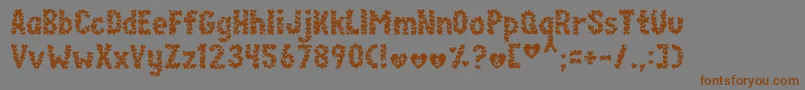 Paperhearts Font – Brown Fonts on Gray Background