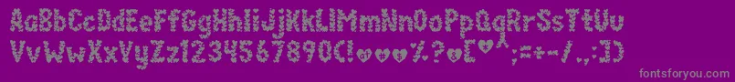 Paperhearts Font – Gray Fonts on Purple Background