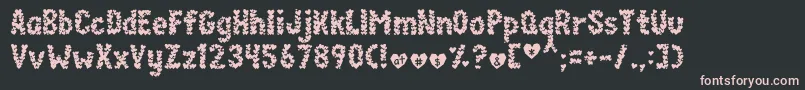 Paperhearts Font – Pink Fonts on Black Background