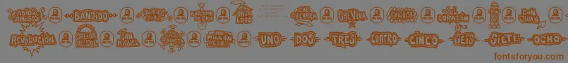 Saiba mais sobre a fonte CheVivaBanana Fonte CheVivaBanana – fontes marrons em um fundo cinza
