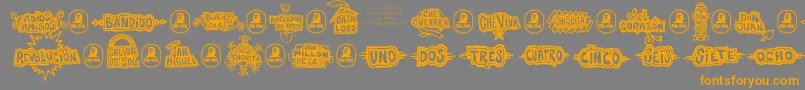 CheVivaBanana Font – Orange Fonts on Gray Background