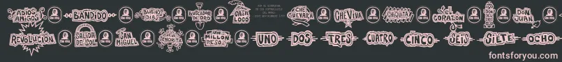 CheVivaBanana Font – Pink Fonts on Black Background