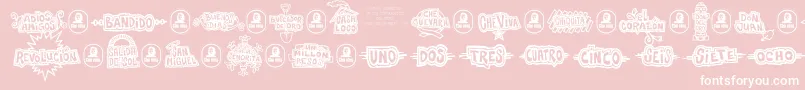 CheVivaBanana Font – White Fonts on Pink Background