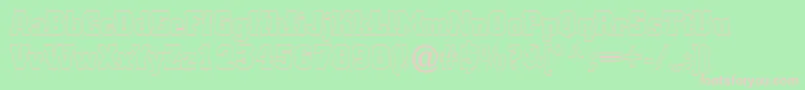 ACitynovaotlBold Font – Pink Fonts on Green Background