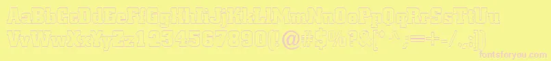 ACitynovaotlBold Font – Pink Fonts on Yellow Background
