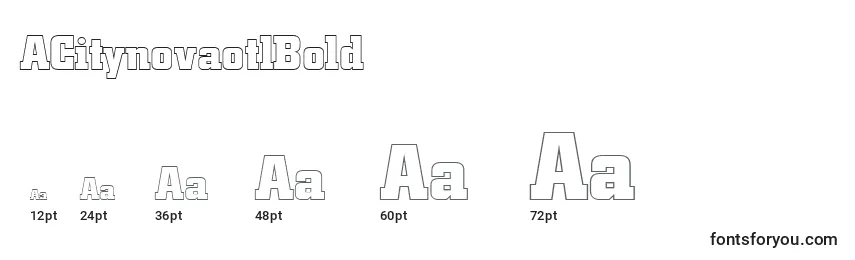 ACitynovaotlBold Font Sizes