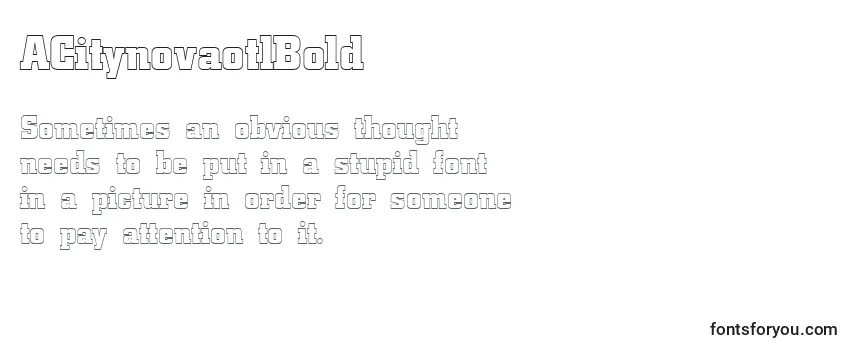 ACitynovaotlBold Font