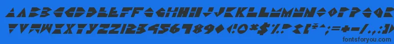 DiscoDorkItalic Font – Black Fonts on Blue Background