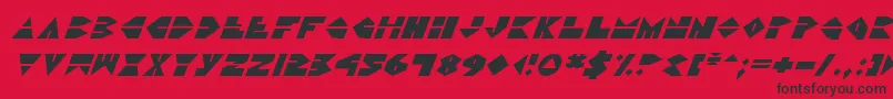 DiscoDorkItalic Font – Black Fonts on Red Background