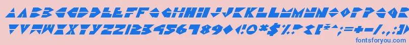 DiscoDorkItalic Font – Blue Fonts on Pink Background