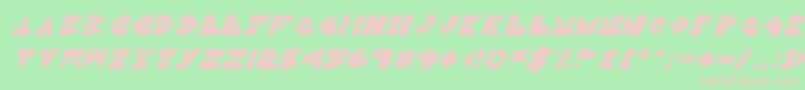 DiscoDorkItalic-Schriftart – Rosa Schriften auf grünem Hintergrund