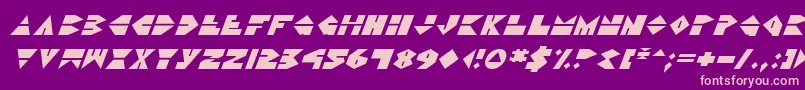 DiscoDorkItalic Font – Pink Fonts on Purple Background