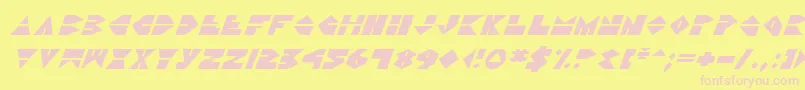 DiscoDorkItalic Font – Pink Fonts on Yellow Background