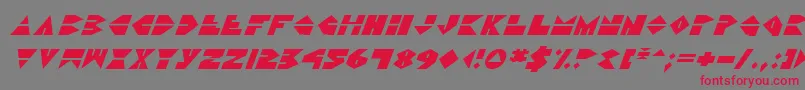 DiscoDorkItalic Font – Red Fonts on Gray Background
