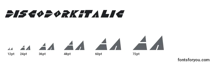 DiscoDorkItalic Font Sizes