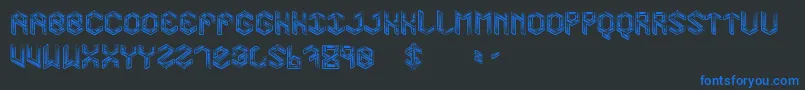 Level01Bold Font – Blue Fonts on Black Background