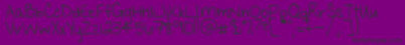 Myhandsareholdingyou Font – Black Fonts on Purple Background