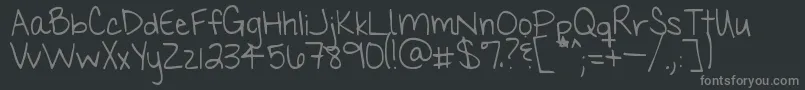 Myhandsareholdingyou Font – Gray Fonts on Black Background