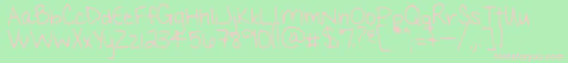 Myhandsareholdingyou Font – Pink Fonts on Green Background