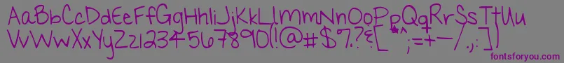 Myhandsareholdingyou Font – Purple Fonts on Gray Background