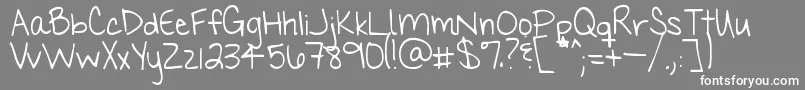 フォントMyhandsareholdingyou – 灰色の背景に白い文字