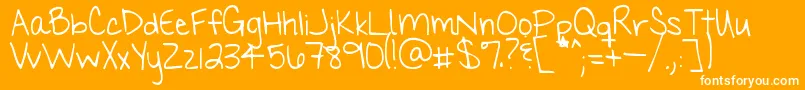 Myhandsareholdingyou Font – White Fonts on Orange Background