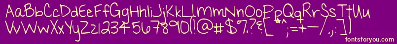 Myhandsareholdingyou Font – Yellow Fonts on Purple Background