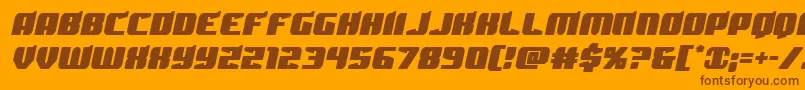 Spartacosemital Font – Brown Fonts on Orange Background