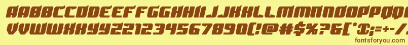 Spartacosemital Font – Brown Fonts on Yellow Background