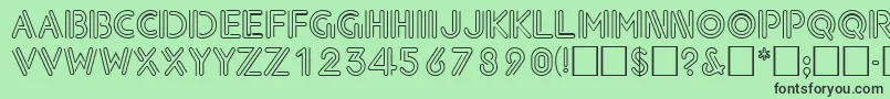 NeondisplaycapssskRegular Font – Black Fonts on Green Background