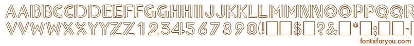 NeondisplaycapssskRegular Font – Brown Fonts on White Background