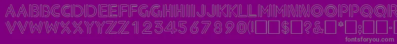 NeondisplaycapssskRegular Font – Gray Fonts on Purple Background